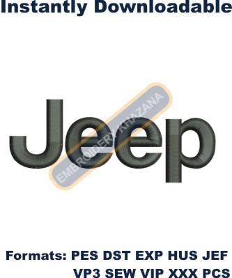 jeep logo embroidery design